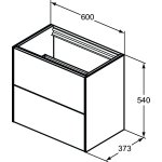 Ideal Standard Conca Szafka pod umywalkę bez blatu 600x373 Pomarańczowy mat T4354Y3