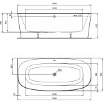 Ideal Standard Dea Wanna wolnostojąca z napełnianiem przez przelew 180x80 Biały T994101