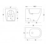 NIC Design Pin Bidet 55x37 biały połysk 004708.001