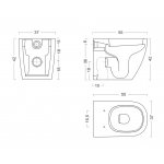 NIC Design Pin Miska bezrantowa 55x37 biały połysk 003710.001
