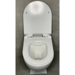 Alanad Kalambo WC wiszący bez kołnierza 51x35 cm z deską wolnoopadającą biały CMW-002BL