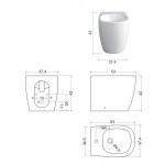 NIC Design Ovvio Bidet stojący biały połysk 004432.001