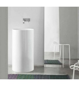 NIC Design Ovvio Umywalka wolnostojąca Ø45 cm biały połysk 001455.001