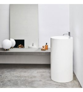 NIC Design Ovvio Umywalka wolnostojąca Ø45 cm biały połysk 001454.001