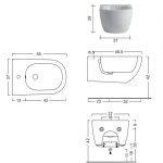 NIC Design Pin Bidet wiszący biały połysk 004706.001