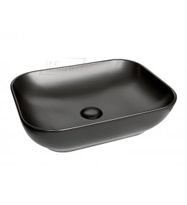      Olympia Ceramica Trend Umywalka 50x38 z korkiem czarny mat TRE42RE50023 WIETRZENIE MAGAZYNÓW!!