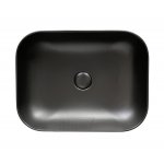      Olympia Ceramica Trend Umywalka 50x38 z korkiem czarny mat TRE42RE50023 WIETRZENIE MAGAZYNÓW!!