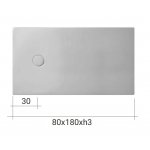 NIC Design Foglio Brodzik wpuszczany 80x180 biały połysk 002667.001