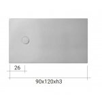 NIC Design Foglio Brodzik wpuszczany 90x120 biały połysk 002563.001