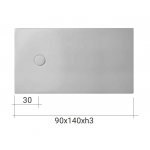NIC Design Foglio Brodzik wpuszczany 90x140 biały połysk 002565.001