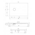 NIC Design Piano Brodzik wpuszczany 70x130 biały połysk 002523.001