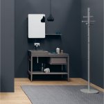 NIC Design Semplice 105 Umywalka ceramiczna z blatem po lewej 105x48 cm Argilla 001381.051