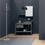 NIC Design Semplice 105 Umywalka ceramiczna z blatem po prawej 105x48 cm Argilla 001382.051