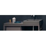 NIC Design Semplice 105 Umywalka ceramiczna z blatem po lewej 105x48 cm Argilla 001381.051