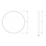 NIC Design Lustro ścienne okrągłe Ø50 czarny mat 012776.064