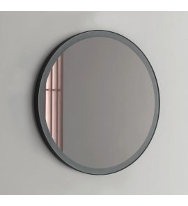 NIC Design Lustro ścienne okrągłe Ø50 z podświetleniem LED czarny mat 012780.064