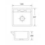 Shaws Ribblesdale Zlew jednokomorowy 59,5x54,7 cm Biszkoptowy SO4100010PN