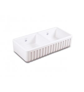 Shaws Ribchester 1000 Zlew dwukomorowy 99,7x46,5 cm Biały SO2400010WH