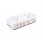 Shaws Ribchester 1000 Zlew dwukomorowy 99,7x46,5 cm Biały SO2400010WH