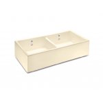 Shaws Shaker Double 800 Zlew dwukomorowy 75,9x46,5 cm Biszkoptowy SCSH800PN