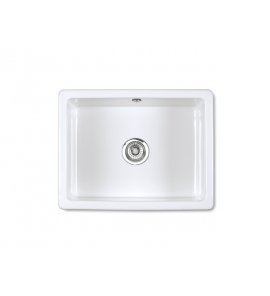 Shaws Inset 600 Zlew jednokomorowy 59,5x46 cm Biały SCIN595WH