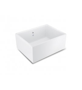 Shaws Shaker Single 600 Zlew jednokomorowy 59,5x46 cm Biały SCSH600WH