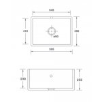 Shaws Shaker Single 600 Zlew jednokomorowy 59,5x46 cm Biszkoptowy SCSH600PN