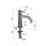 Hotbath Archie Bateria umywalkowa jednouchwytowa Gun Metal PVD AR003.BGP