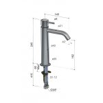 Hotbath Archie Bateria umywalkowa jednouchwytowa Gun Metal PVD AR003M.BGP