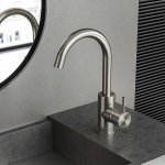      Hotbath Archie Bateria umywalkowa z obrotową wylewką steel brushed AR004.IX WYPRZEDAŻ MAGAZYNOWA!!
