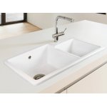 Shaws Brindle 800 Zlew dwukomorowy 76x50 cm Biały SCBH760WH