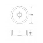 Shaws Round Zlew jednokomorowy Ø 46 cm Biały SCR0460WH