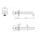 Zucchetti Giil Wylewka podtynkowa 175 mm Czarny Z92223.N1