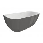 Polimat RISA Wanna wolnostojąca przyścienna 170x80 cm Stylowy grafit 00444