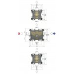 Hotbath Cobber Element podtynkowy do baterii natryskowej termostatycznej z 2 zaworami HB007
