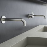     Hotbath Cobber Wylewka ścienna 150 mm Brushed Nickel CB095-15.GN WYPRZEDAŻ MAGAZYNOWA!!
