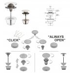       Korek umywalkowy Click Clack uniwersalny ceramiczny PLCE W MAGAZYNIE!!