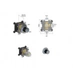 Hotbath Cobber X Bateria natryskowa termostatyczna 2-drożna podtynkowa element zewnętrzny Chrome CX7080.CR