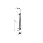Hotbath Cobber@work Bateria umywalkowa wolnostojąca Brushed nickel CW078W.GN