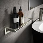 Hotbath Archie Półka ścienna 300 mm Steel Brushed ARA20.IX