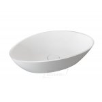 Galatea Smooth Umywalka stawiana na blat owalna 60x35 cm biały mat GAQS1UM 