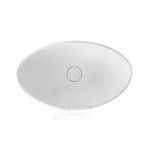 Galatea Smooth Umywalka stawiana na blat owalna 60x35 cm biały mat GAQS1UM 