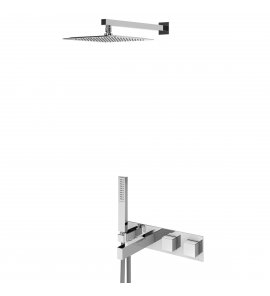 Bruma Adamastor Zestaw wannowo-natryskowy 250 mm podtynkowy z ramieniem ściennym i wylewką Chrom 1853112CR