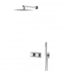 Bruma Adamastor Zestaw natryskowy 250 mm termostatyczny podtynkowy z ramieniem ściennym Chrom 1857802CR