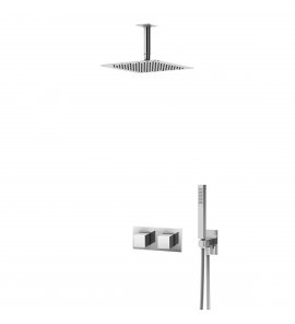 Bruma Adamastor Zestaw natryskowy 250 mm termostatyczny podtynkowy z ramieniem sufitowym Chrom 1855602CR