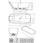 Hoesch LaSenia Wanna wolnostojąca 170x75 cm biały mat 4502.013