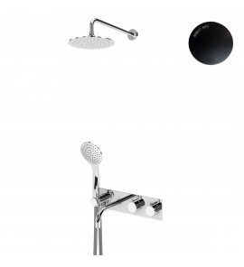 Bruma Lusitano Zestaw wannowo-natryskowy 250 mm Podtynkowy termostatyczny z ramieniem ściennym Night sky 1383102NS