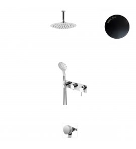 Bruma Lusitano Zestaw wannowo-natryskowy 250 mm z ramieniem sufitowym Night sky 1073602NS