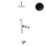 Bruma Lusitano Zestaw wannowo-natryskowy 250 mm z ramieniem sufitowym Night sky 1073602NS