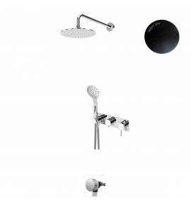 Bruma Lusitano Zestaw wannowo-natryskowy 250 mm z ramieniem ściennym night sky 1073502NS